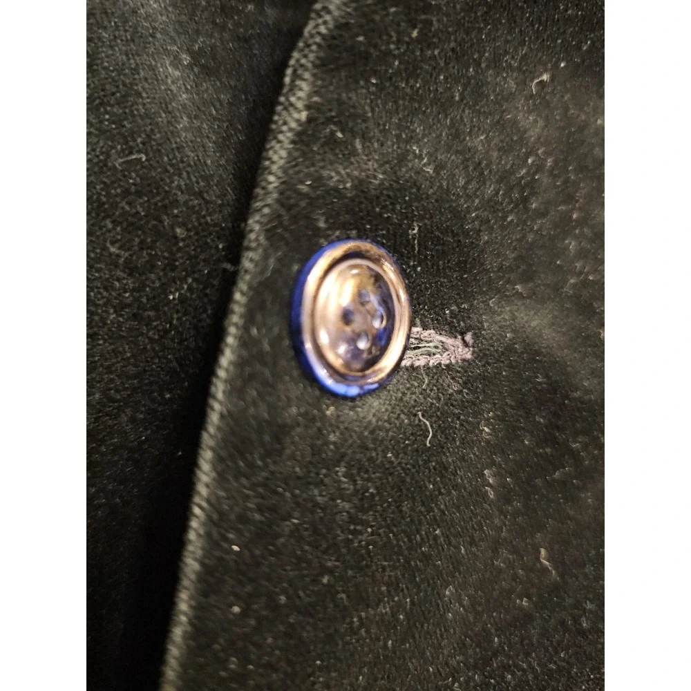 Falcone Suit Mens 50L 42x33 Solid Black VELVET Parsons Collar Vintage Union Made
